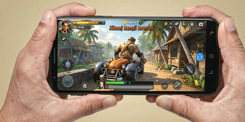 Screenshot menunjukkan gameplay seru dalam aplikasi musik 888IDR.