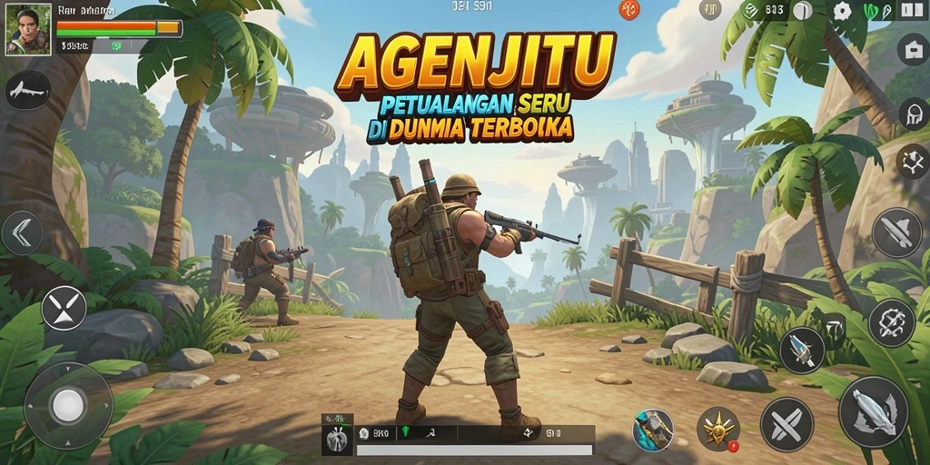 Gameplay AGENJITU yang mengasyikkan di dunia terbuka.