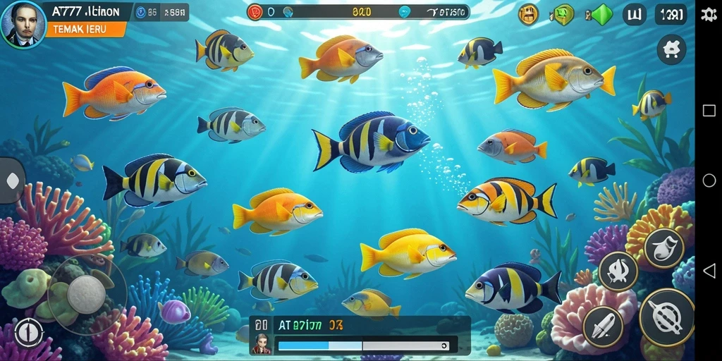 Gameplay menarik dari AT777 saat menembak ikan.