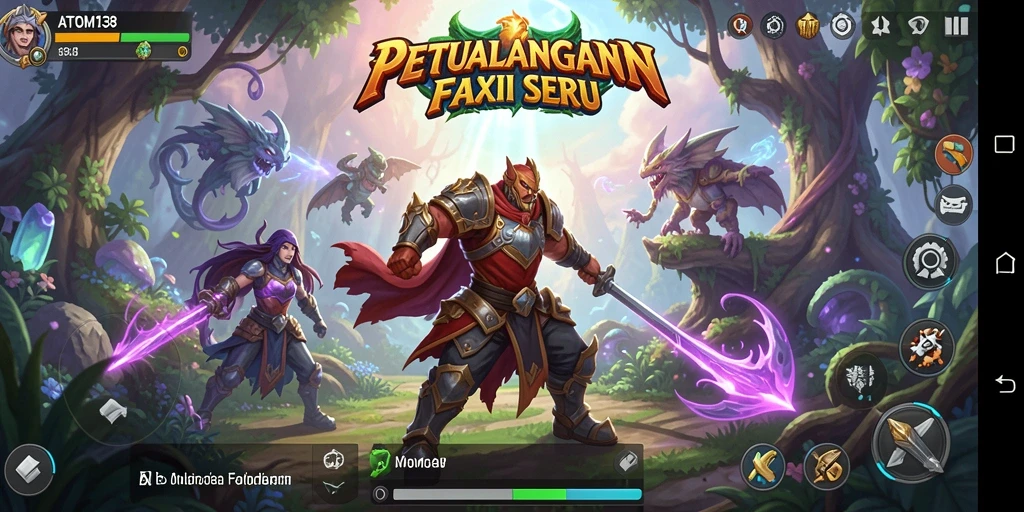 Gameplay seru dari ATOM138 dalam petualangan ARPG.