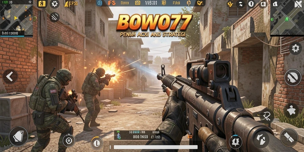 Tampilan gameplay BOWO77 dengan aksi tembak-menembak yang mendebarkan.