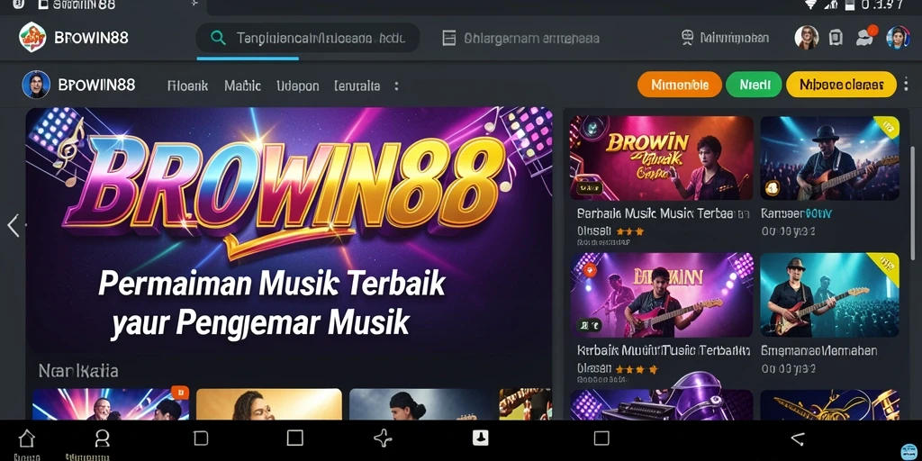 Tampilan gameplay BROWIN88 yang menarik dengan tantangan musik.
