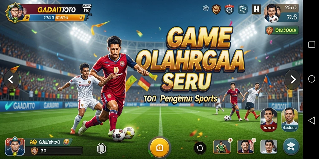 Screenshot GADAITOTO menampilkan momen seru dalam permainan olahraga.