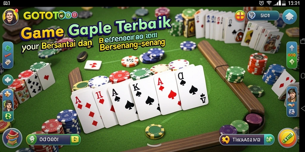 Menampilkan gameplay Gaple yang seru dan interaktif.