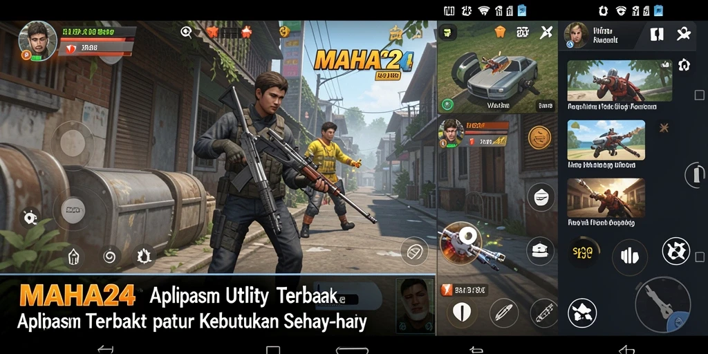 Tampilan antarmuka aplikasi <strong>MAHA24</strong> yang sederhana dan fitur-fitur utilitas yang lengkap.