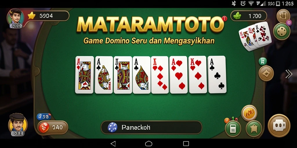 Tangkapan layar gameplay <strong>MATARAMTOTO</strong> yang menampilkan aksi seru bermain <strong>Domino</strong>.
