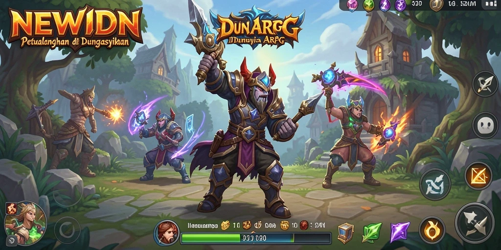 Gameplay seru di dunia fantasi ARPG yang luas.