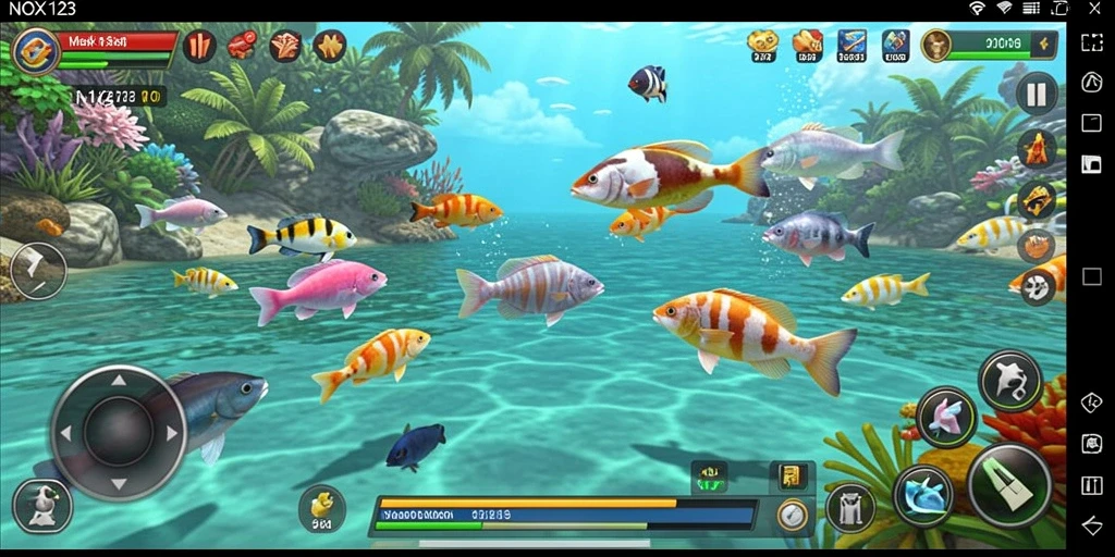 Tampilan gameplay menembak ikan yang seru di NOX123.