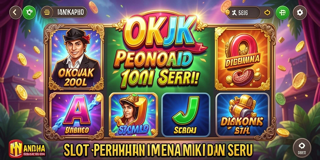 Tampilan screenshot utama OKJK yang menunjukkan gameplay Slot yang menakjubkan.