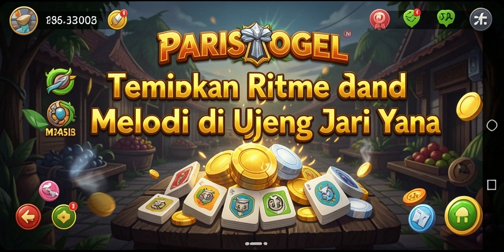 Screenshot gameplay PARISTOGEL yang menunjukkan interaksi musik yang menarik.