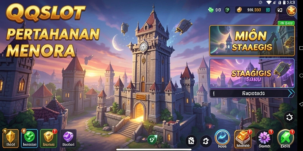 Menampilkan gameplay seru dan strategi menara di QQSLOT.