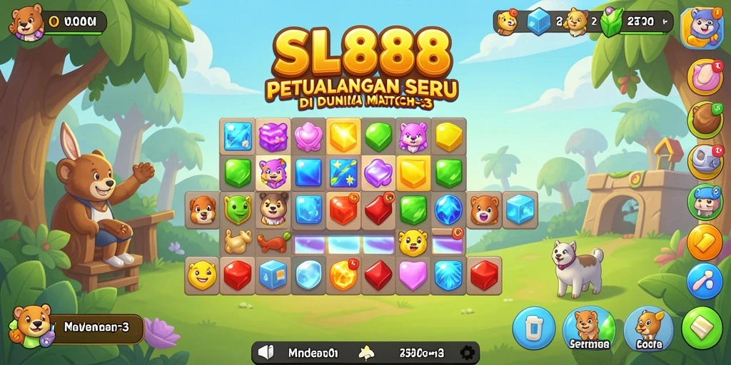 Gameplay SL888 menampilkan keseruan mencocokkan objek di layar.