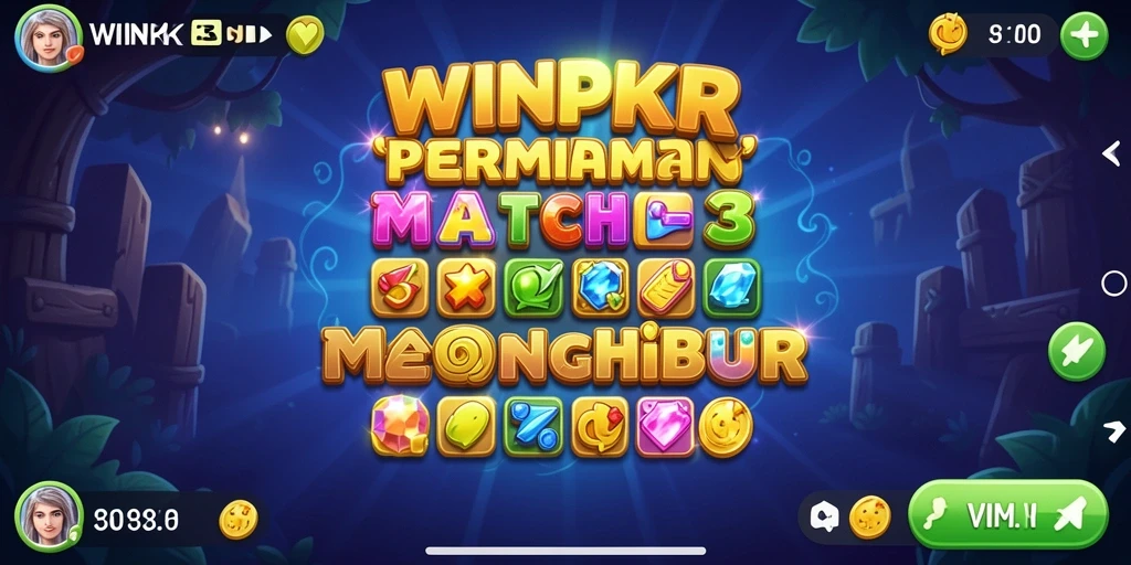 Tampilan gameplay menarik dari WINPKR yang penuh warna.